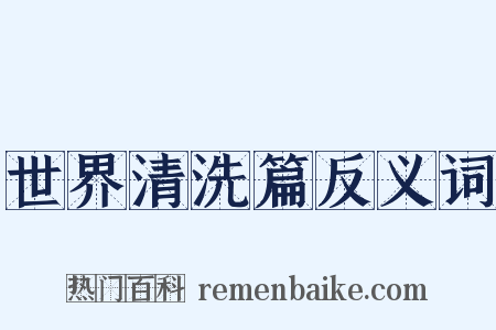 世界清洗篇反义词是什么意思的图片